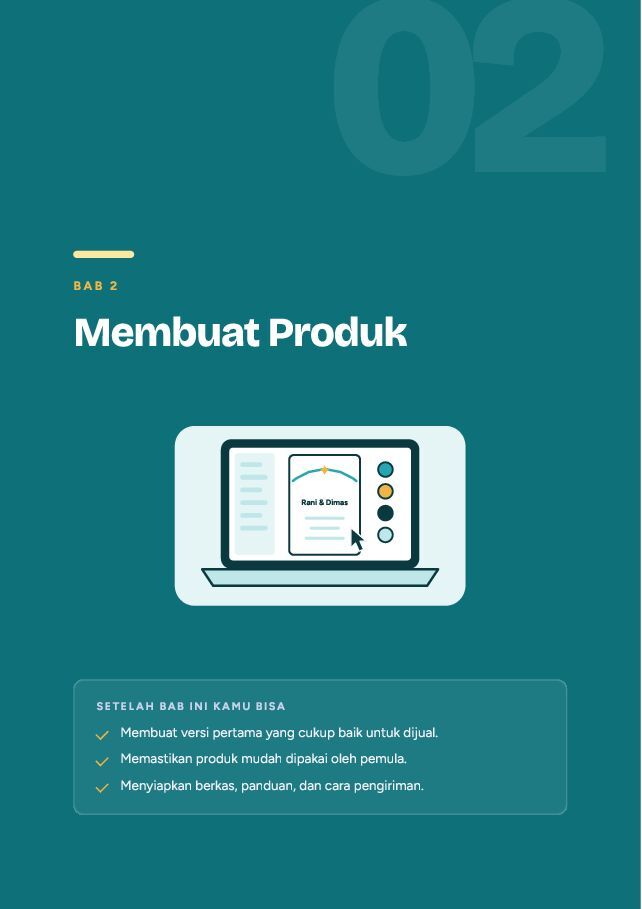 Contoh halaman Jualan Produk Digital