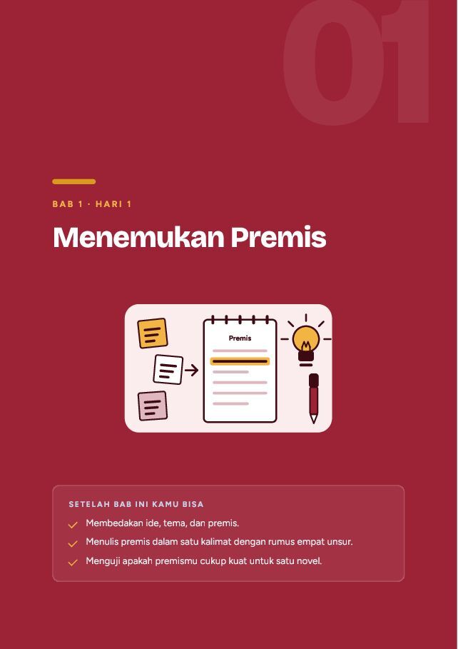 Contoh halaman Menulis Novel dalam 30 Hari