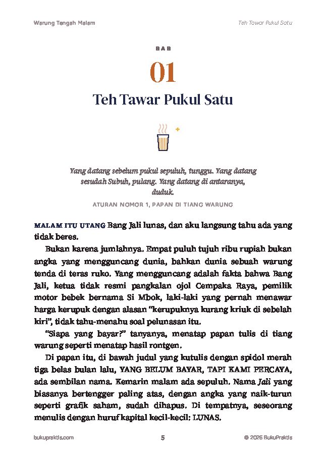 Contoh halaman Warung Tengah Malam