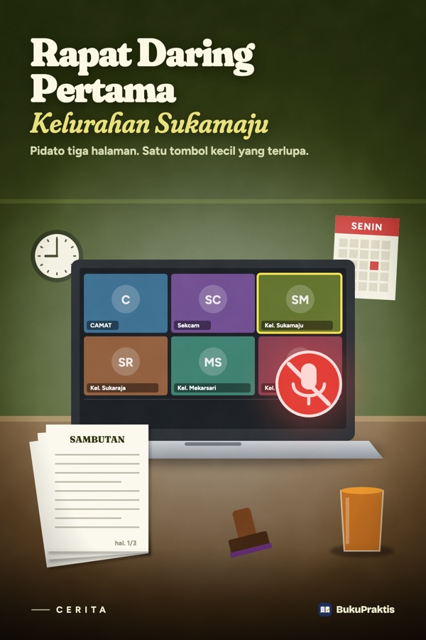 Sampul Rapat Daring Pertama Kelurahan Sukamaju